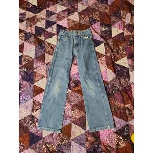 Vintage Y2K Wrangler Jeans Boys 11 24x26 Blue Premium Cowboy Cut
